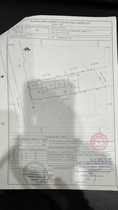 Casă ( Șimnicu de Sus, Milești ) cu teren 1000 mp