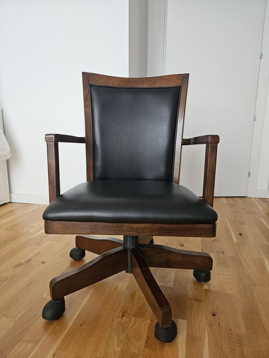 Scaun rotativ piele naturala