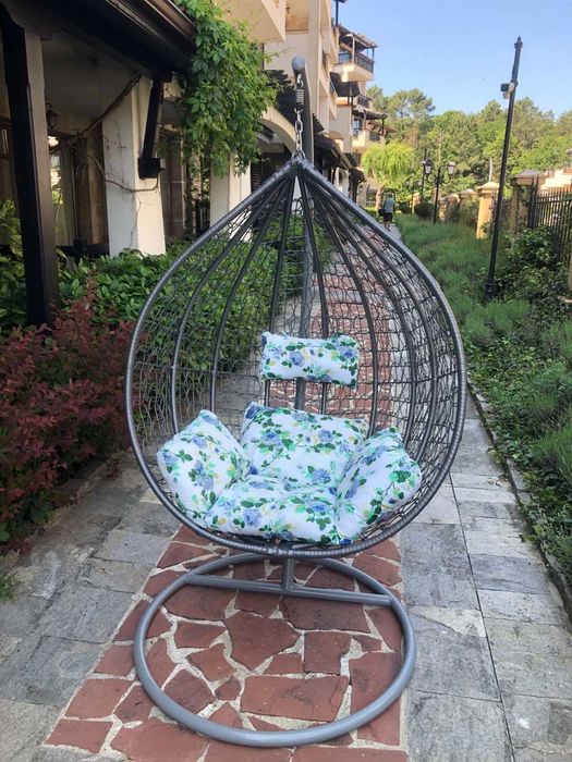 179лв.- Градинска люлка тип гнездо, яйце,ратан висяща