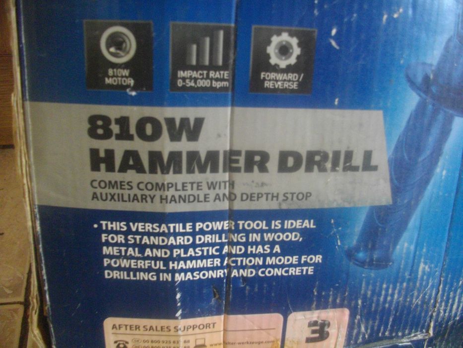 Workzone Австрия/Германия 810W/500W Оригинална Ударна Бормашина-Дрелка