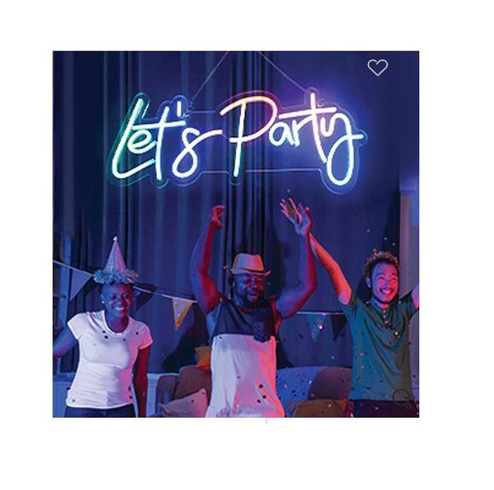 Светещ панел Mercado Trade, LED неонов "Happy Hour" и "Let's Party"