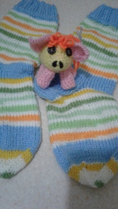 вязаные сапожки -носки