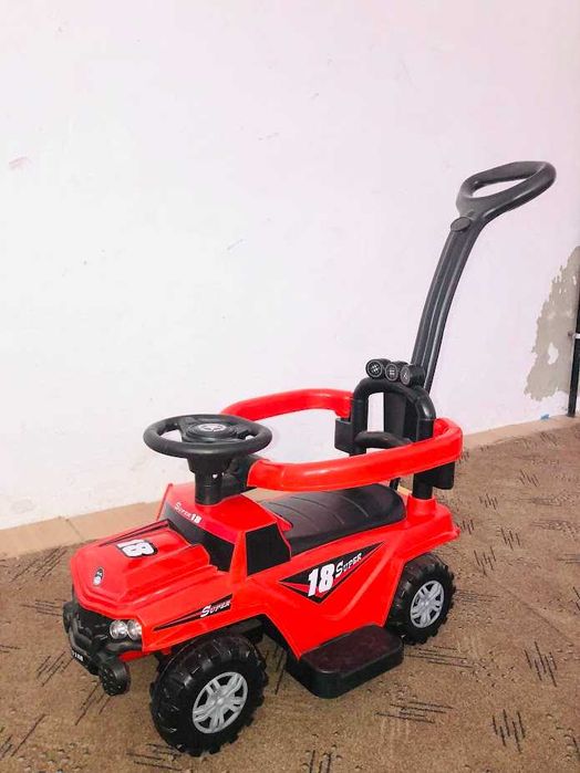 Masinuta copii si bebe, 3in1, cu melodii, maner de impins pentru parinti, bara de protectie, design modern