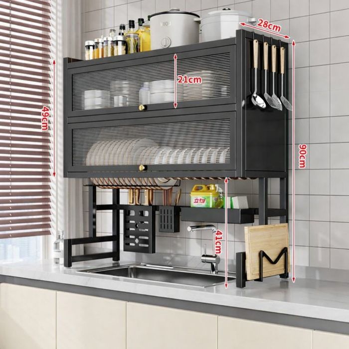Сушилка для посуды над мойкой 65 см, двухъярусная