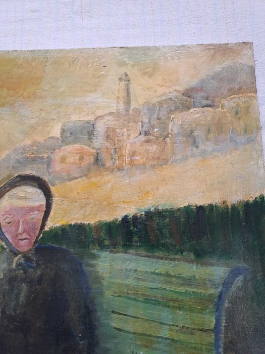 tablou pictura pe panza semnat datat 1969
