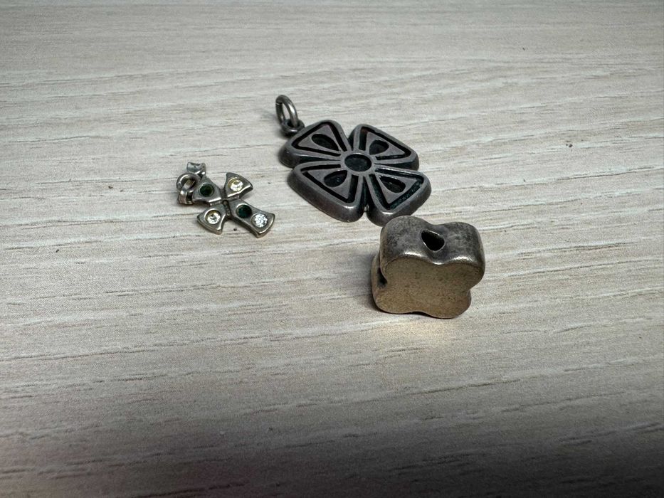 Set 3 pandantive din argint – model cruce, stilizate – 9 g