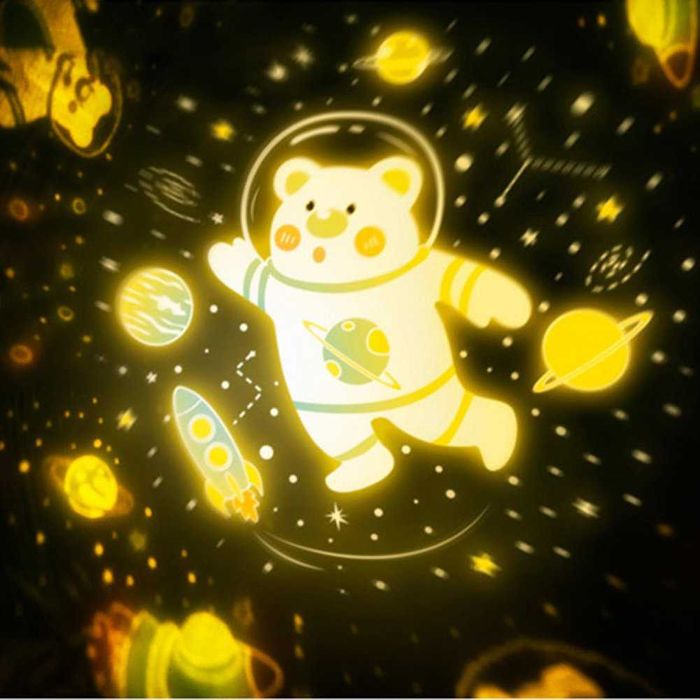 Детска нощна лампа с 6 прожекционни плаки- Joernso