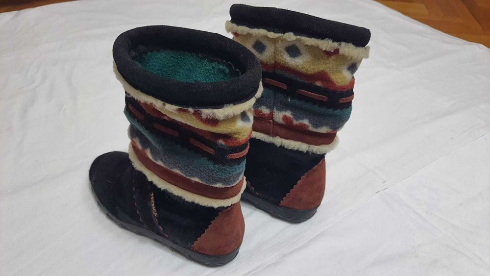 Cizme scurte imblanite natural, TECNICA, piele foca marimea 37,5