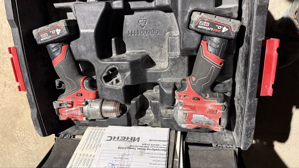 MILWAUKEE 18v 12v комплект