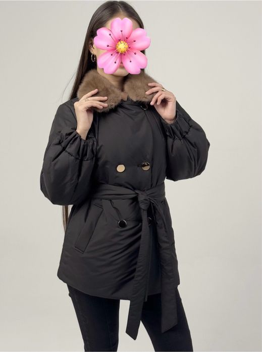 Продам куртку с норковым воротником