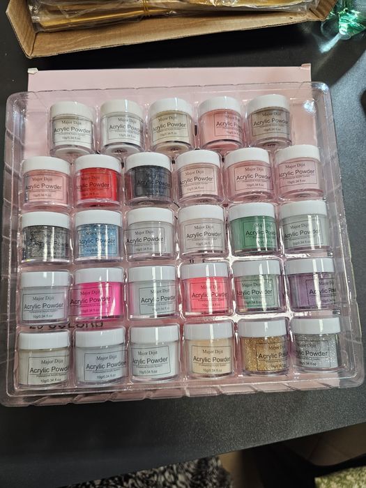 Акрилна пудра, лак за нокти - 120 г – 29 цвята, професионална, 3D
