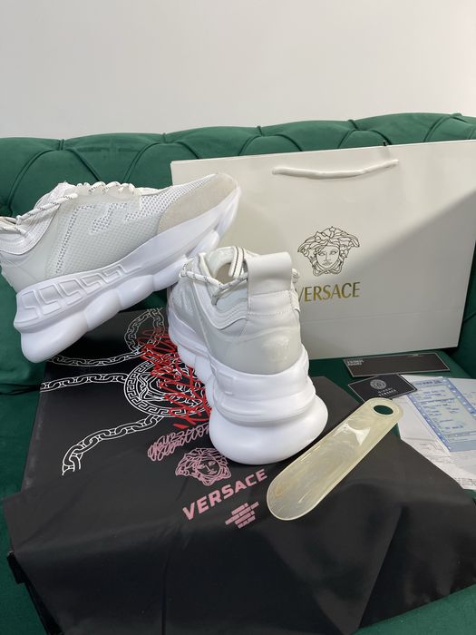 Adidasi Versace Chain Reaction piele naturala Full Box colectie noua