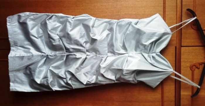 rochie gri sidef, de ocazie