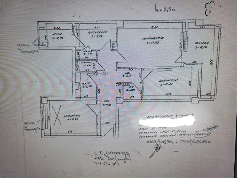 Apartament 3 camere zona ultracentrala / Str. Al.Vlahuta - Tg-Jiu