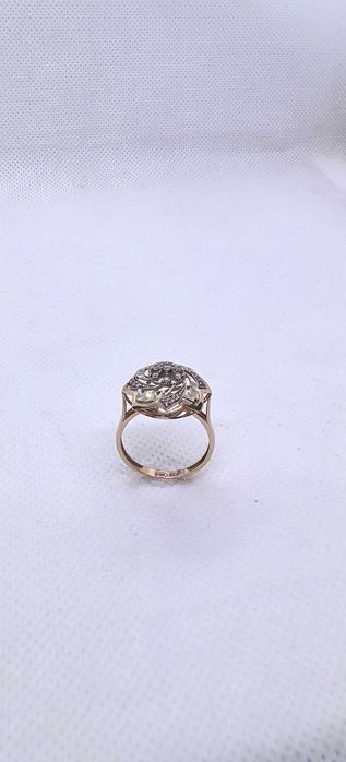 Кольцо красное золото