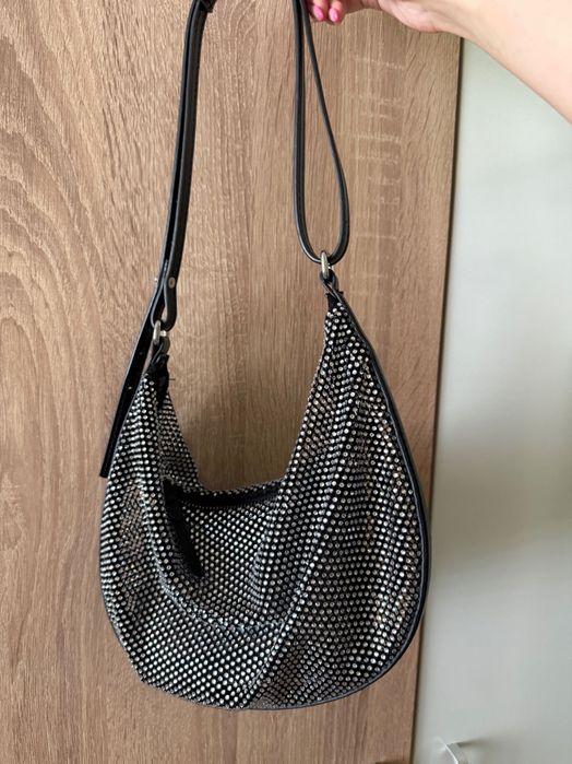 Дамска чанта с камъни ZARA