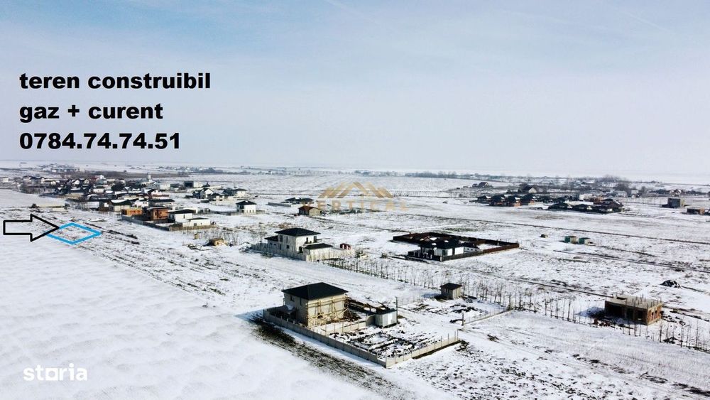 Teren cu gaz si curent | comuna Berceni