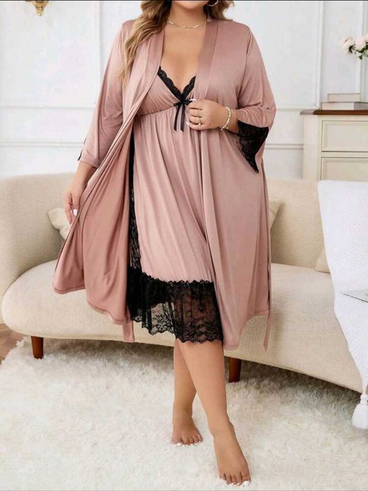 Нощница с халат голям размер