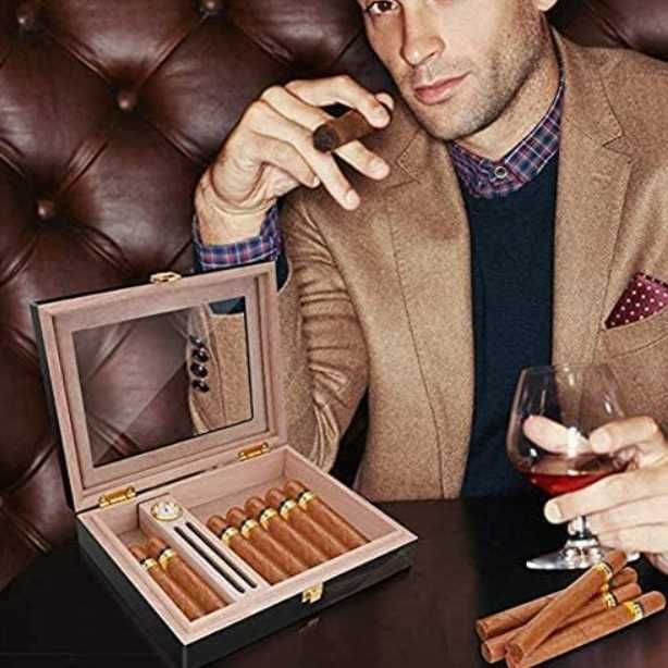 Кутия за пури хумидор кедрово дърво пура cohiba galiner цигари запалка