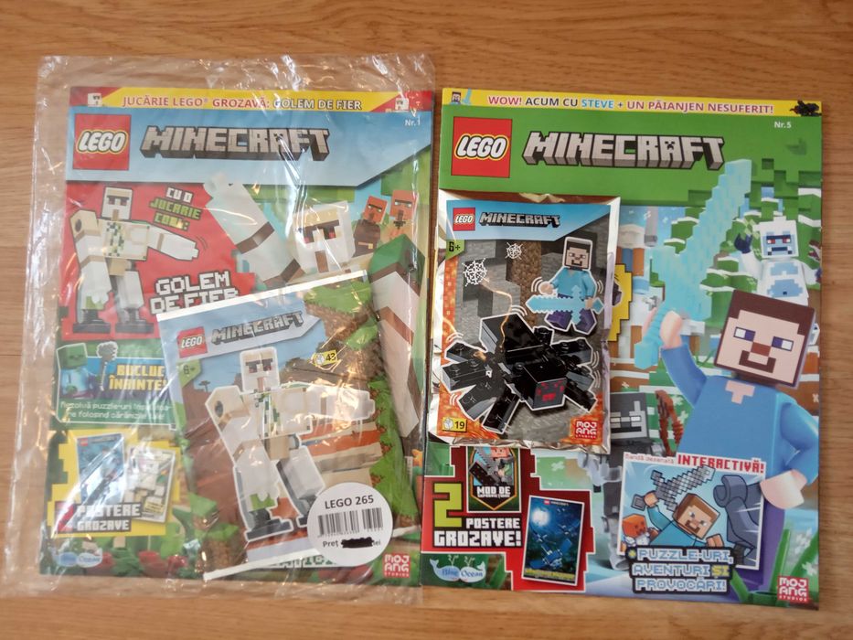 Lego Minecraft seturi mici, noi, sigilate, cu reviste
