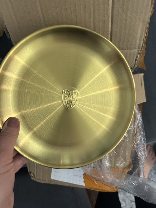 Золотые тарелки 20 шт