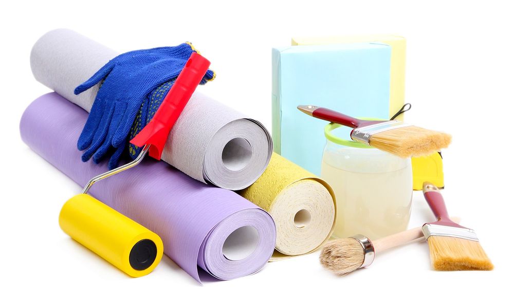 Поклейка  обоев.