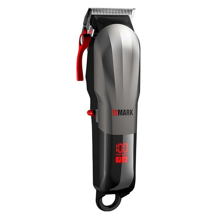 Mașină de tuns profesională WMARK NG-115, 7000 RPM, acumulator 2600 mAh, autonomie 240 minute, afișaj LED, lame 440C, 4 grătare, NOUA