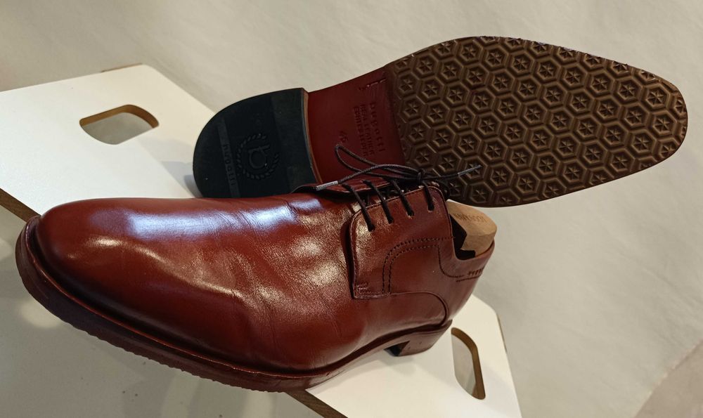 Pantofi derby 45 45.5 premium Bugatti piele naturala moale
