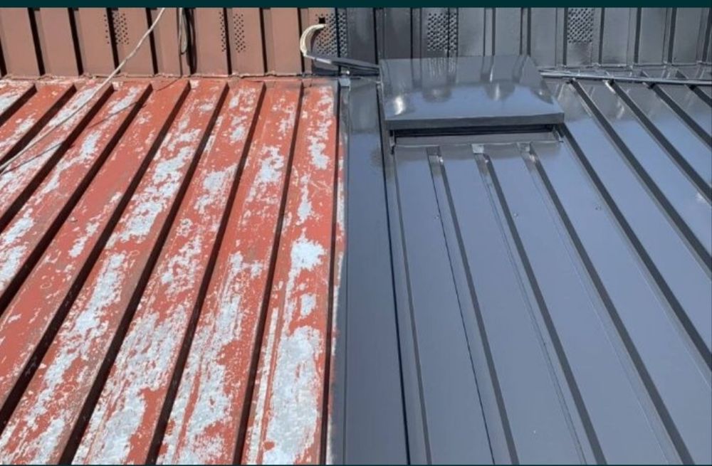 Покраска крыши и заборов