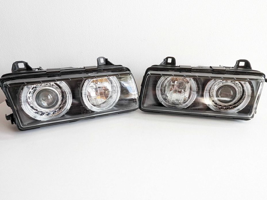 Фарове БМВ Е36 Ейнджъл Айс Нови ДЕПО BMW E36 Angle Черни Тунинг