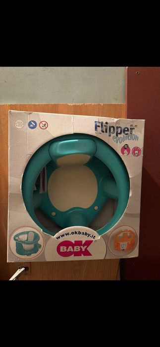 Новое сиденье для купания OKBaby Flipper Evolution (Италия, бирюзовое)