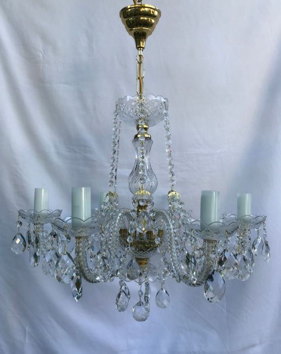 Чешская хрустальная люстра 6 рожков
