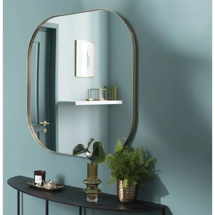 Oglinda 90x90 cu rama aurie noua