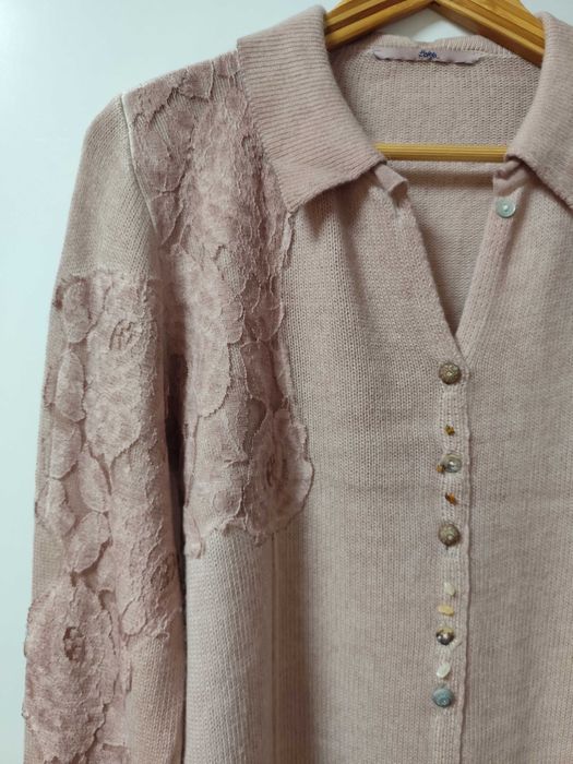 30 лв НОВОГОДИШНО НАМАЛЕНИЕ от 40  Уникална Арт туника- дълга жилетка