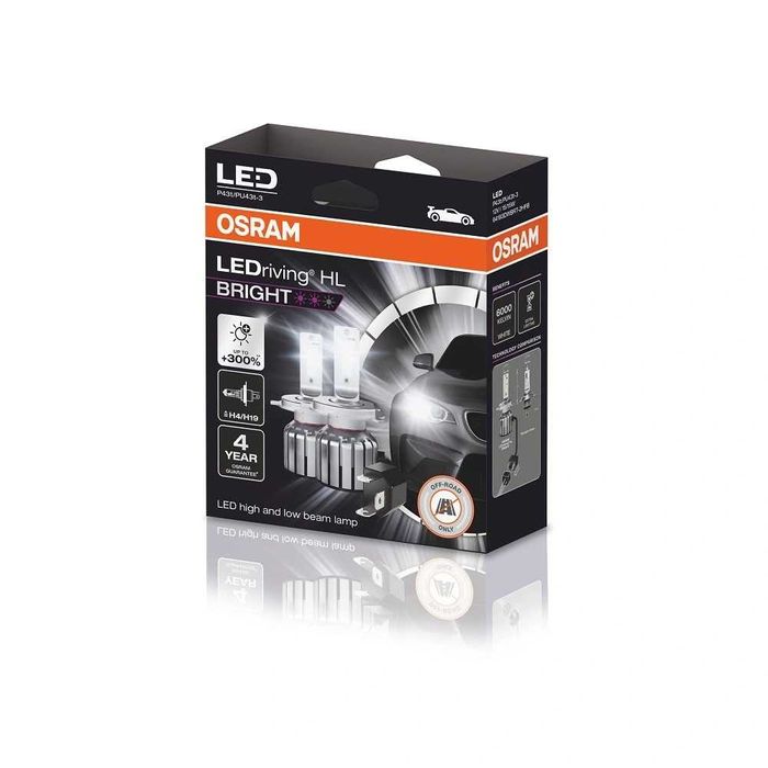 LED/Лед Диодни крушки Osram H4/H19 LEDriving HL BRIGHT +300% 15W 12V .