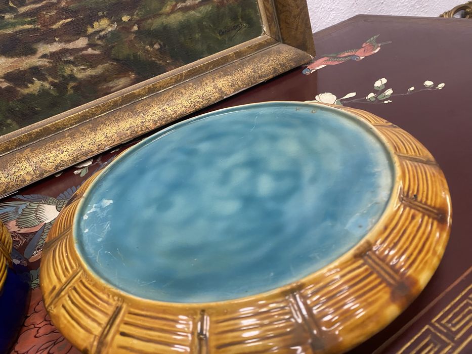 Порцеланов съд за масло Butter Dish Art Nouveau Франция 1900