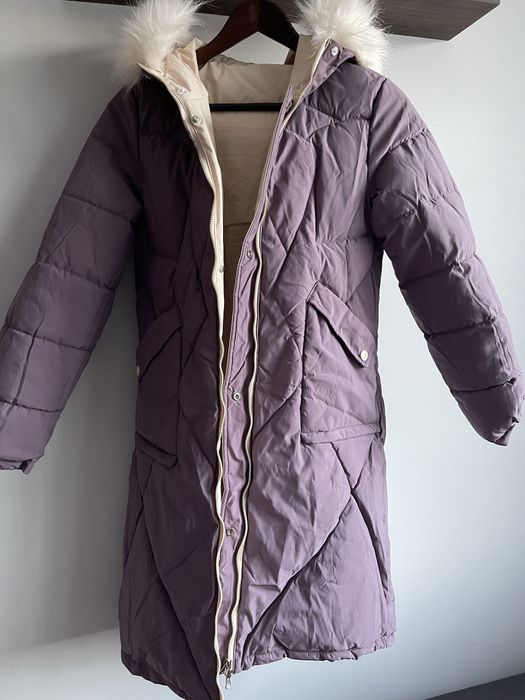 Пухено зимно яке двулицево