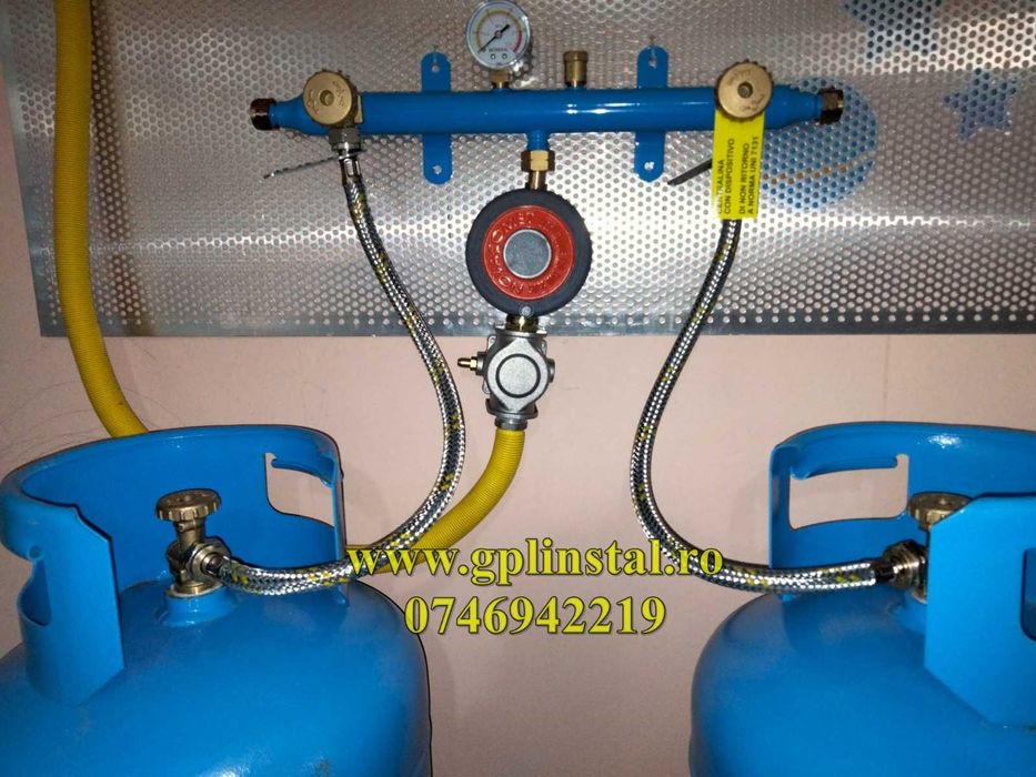 Kit complet GPL cu 2 sau mai multe butelii de 50 L/ 80 L centrala