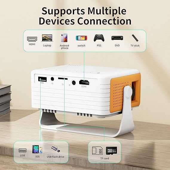 Video Proiector Yoton Y3 Mini 2026, proiector portabil cu Auto Keystone, Garantie