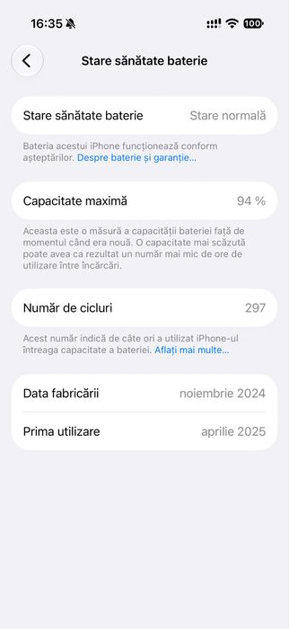 Vând iPhone 16 Pro