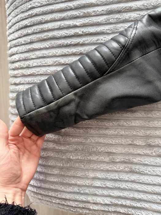 Естествено кожено яке с естествен пух XL размер