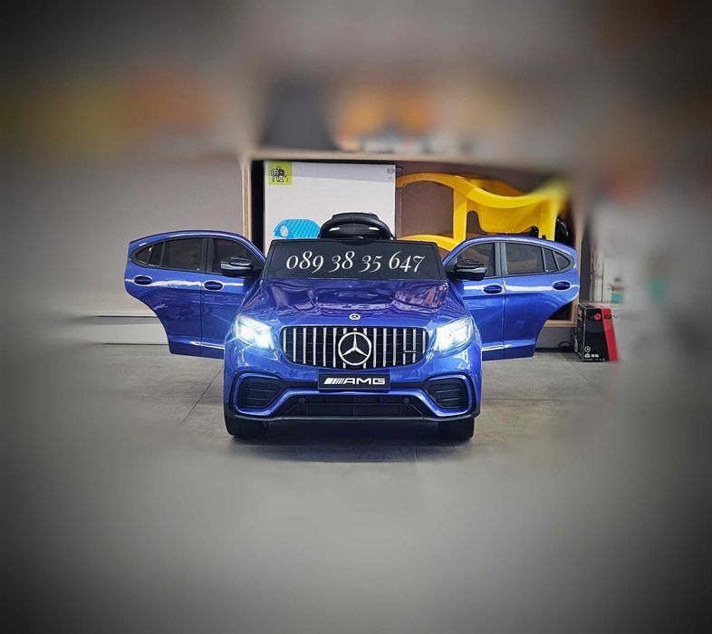 ТОП ЦЕНА!НОВО!Акумулаторен джип MERCEDES GLC63 AMG с 12V,меки гуми,USB