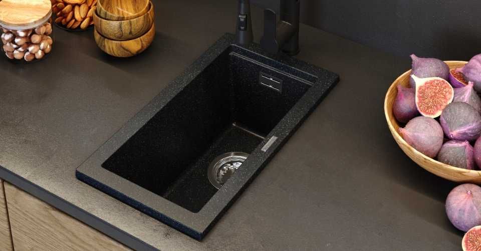 Компактна гранитна мивка Granitan TUGA 28см