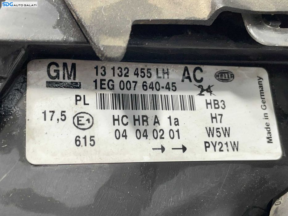 Far Stanga Europa Opel Astra G 1998 - 2007 Cod 13132455LH [L4757]