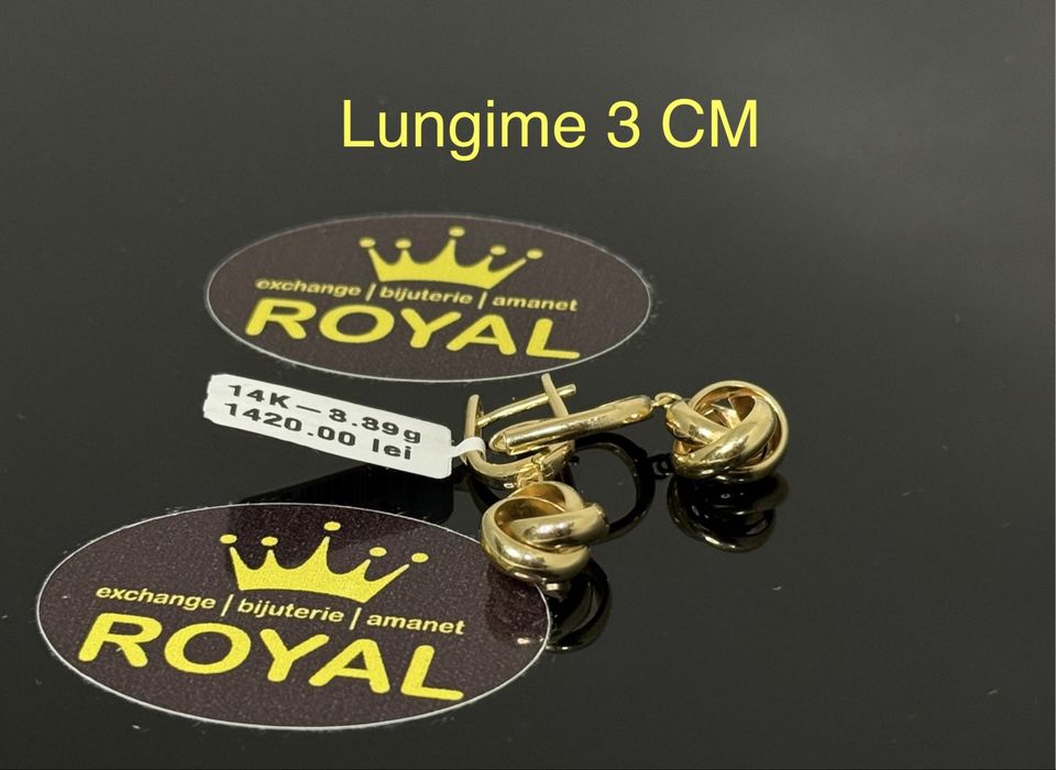Bijuteria Royal : Cercei AUR NOU 14K / 3.39 GR