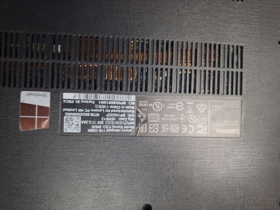 Ноутбук lenovo ideapad 110-15ISK