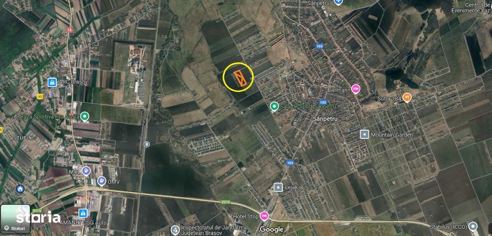 Teren Sanpetru zona de case pretabil investitie