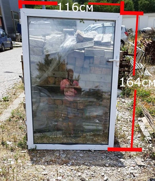 Алуминиеви крила от прозорци без каса - дограма прозорец 116/164 см