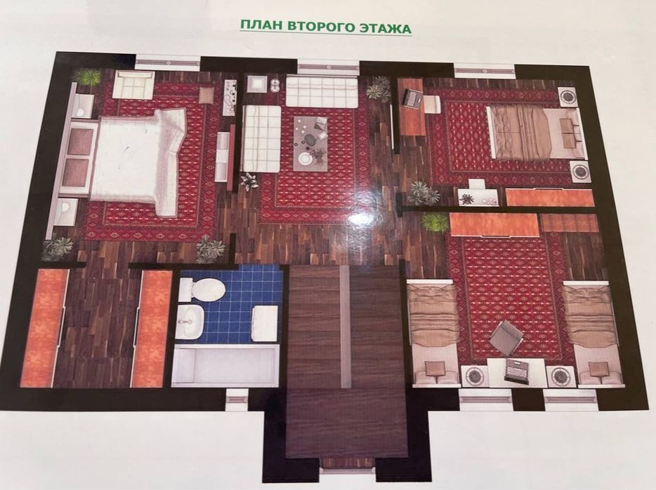 Продаётся двухэтажный коттедж в г.Зарафшан с видом на озеро