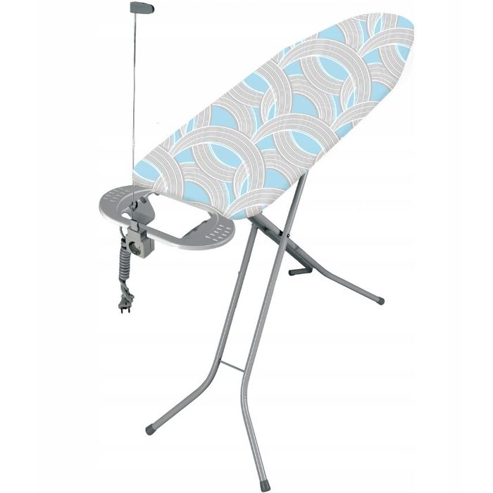 Masa de calcat 145 X 38 cm, suport pentru fierul de calcat, priza